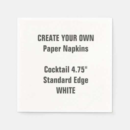 Creëer uw eigen witte cocktailpapier servetten (Voorkant)