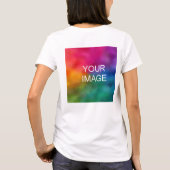Creëer Uw eigen witte elegante moderne Sjabloon T-shirt (Achterkant)