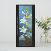 Creëer Uw Eigen Witte Gladiolus Bladwijzer Kaart (Staand voorkant)