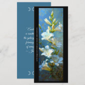 Creëer Uw Eigen Witte Gladiolus Bladwijzer Kaart (Voorkant / Achterkant)