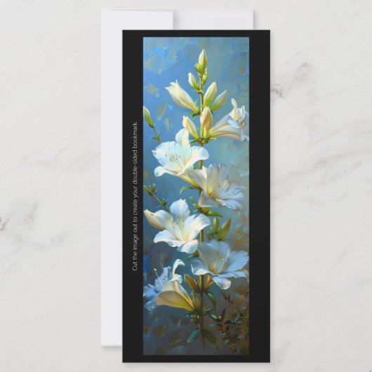 Creëer Uw Eigen Witte Gladiolus Bladwijzer Kaart (Voorkant)