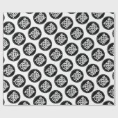 Creëer uw eigen witte herhalende Logo achtergrond Cadeaupapier (Vlak)