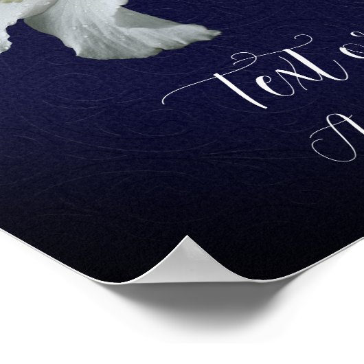 Creëer uw eigen witte Hibiscus bloemen boeket Poster (Hoek)