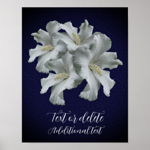 Creëer uw eigen witte Hibiscus bloemen boeket Poster