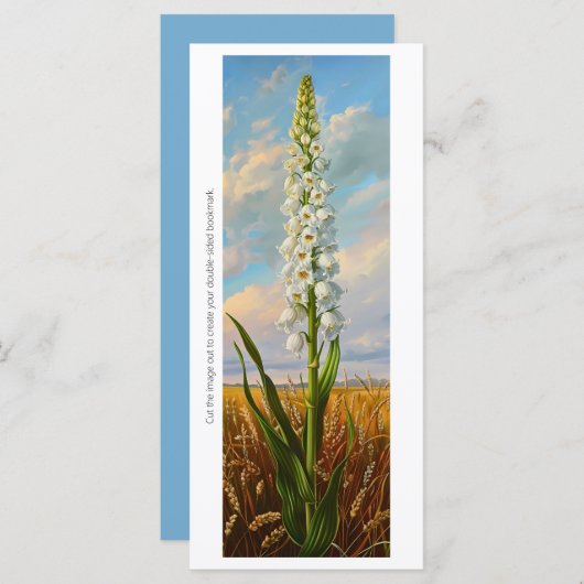 Creëer Uw Eigen Witte Hyacint Veld Bladwijzer Kaar (Voorkant / Achterkant)
