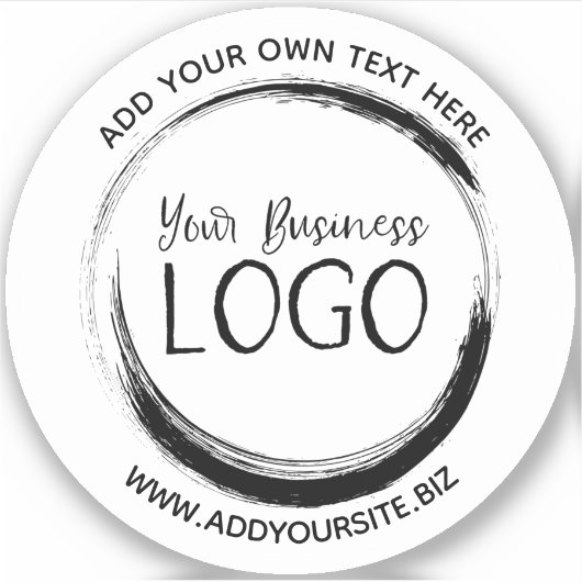 Creëer Uw eigen witte Logo Sticker (Voorkant)