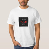 Creëer Uw eigen witte Mannen - op maat / Aangepast T-shirt (Voorkant)
