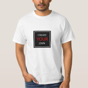 Creëer Uw eigen witte Mannen - op maat / Aangepast T-shirt