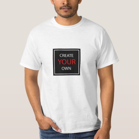 Creëer Uw eigen witte Mannen - op maat / Aangepast T-shirt (Voorkant)