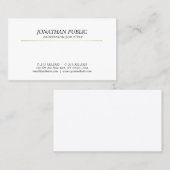 Creëer Uw eigen witte, moderne, eenvoudige bedekki Visitekaartje (Voorkant / Achterkant)