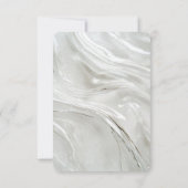 Creëer uw eigen  witte pareltextuur RSVP kaartje (Achterkant)