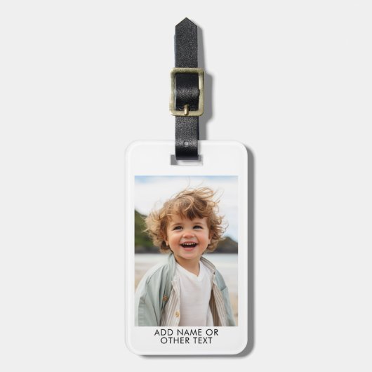 Creëer Uw eigen witte rand met één fotogalerie Bagagelabel (Voorkant verticaal)