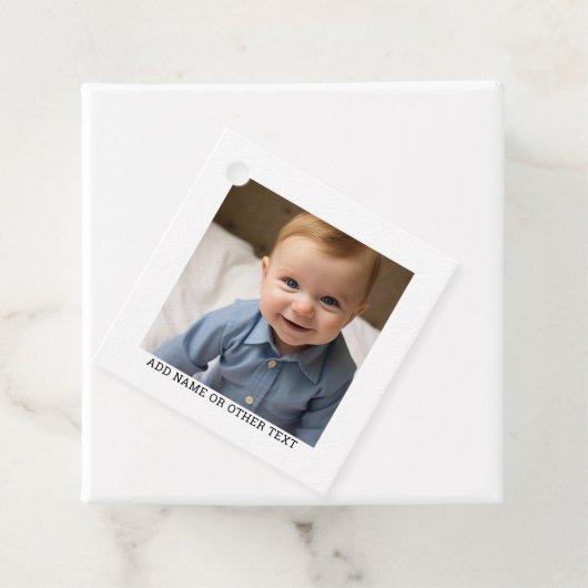 Creëer Uw eigen witte rand met één fotogalerie Bedankjes Labels (In situ)