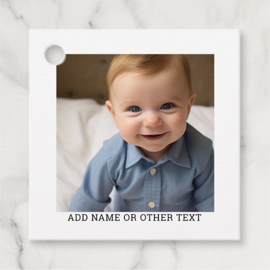 Creëer Uw eigen witte rand met één fotogalerie Bedankjes Labels (Voorkant)