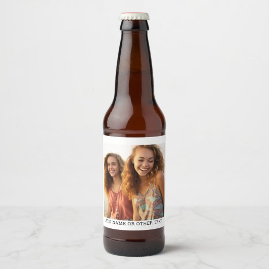 Creëer Uw eigen witte rand met één fotogalerie Bier Etiket (Voorkant)