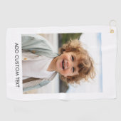 Creëer Uw eigen witte rand met één fotogalerie Golfhanddoek (Horizontaal)