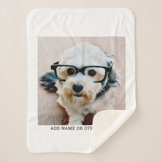 Creëer Uw eigen witte rand met één fotogalerie Sherpa Deken (Voorkant)