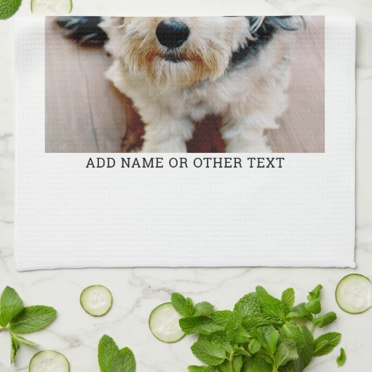 Creëer Uw eigen witte rand met één fotogalerie Theedoek (Gevouwen)