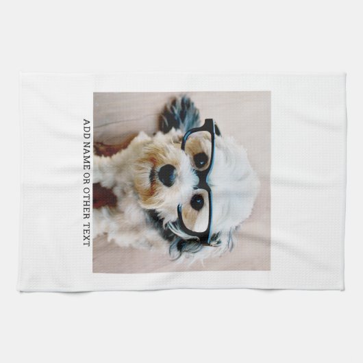 Creëer Uw eigen witte rand met één fotogalerie Theedoek (Horizontaal)