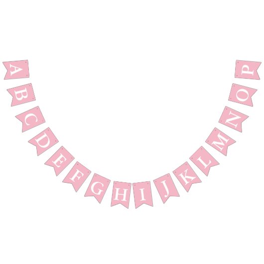 Creëer Uw eigen witte, roze achtergrond Vlaggetjes (Alle)