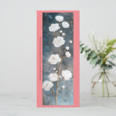 Creëer Uw Eigen Witte Rozen Bladwijzer Kaart (Staand voorkant)