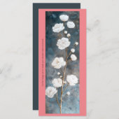 Creëer Uw Eigen Witte Rozen Bladwijzer Kaart (Voorkant / Achterkant)