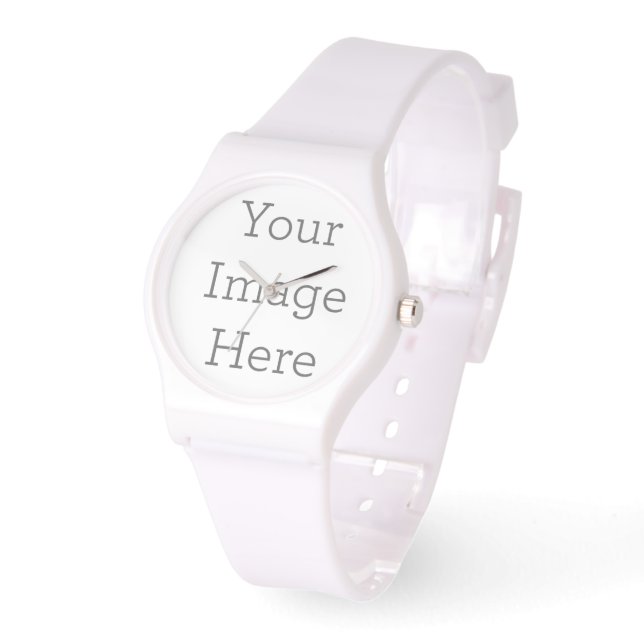 Silicone armbandje wit Horloge (Hoek)