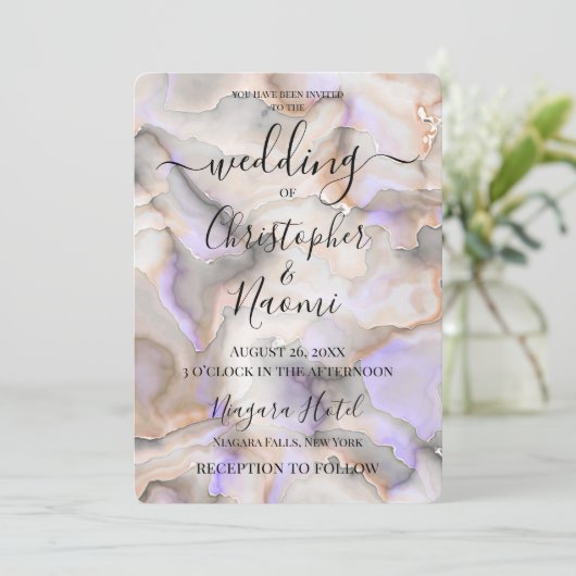 Creëer uw eigen witte Sinaasappels marmeren textuu Kaart (Staand voorkant)