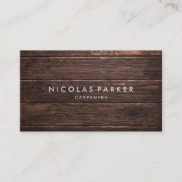 Creëer Uw eigen woodenmuur Visitekaartje