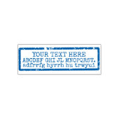Creëer uw eigen woorden blauwe inkttekst zelfinktende stempel (Design)
