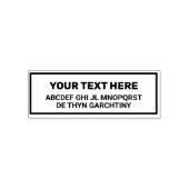 Creëer uw eigen woorden/tekst ZWART teken Zelfinktende Stempel (Design)