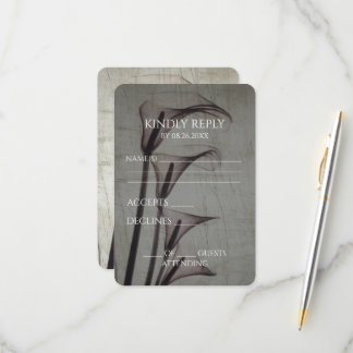 Creëer Uw eigen  X-Ray Sepia Calla Lelies RSVP Kaartje