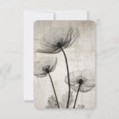 Creëer uw eigen   X-Ray Sepia Flowers RSVP Kaartje (Achterkant)