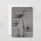Creëer uw eigen   X-Ray Sepia Flowers RSVP Kaartje (Voorkant)