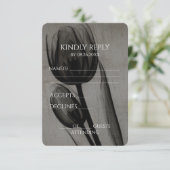 Creëer Uw eigen X-Ray Sepia Tulpen RSVP Kaartje (Staand voorkant)