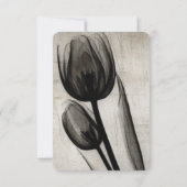 Creëer Uw eigen X-Ray Sepia Tulpen RSVP Kaartje (Achterkant)