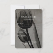 Creëer Uw eigen X-Ray Sepia Tulpen RSVP Kaartje (Voorkant)