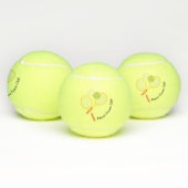 Creëer Uw eigen Yellow Black Creative Club Logo Tennisballen (Multi)