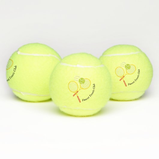 Creëer Uw eigen Yellow Black Creative Club Logo Tennisballen (Multi)