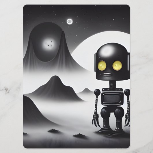 Creëer uw eigen Yellow Eyes Space Robot Menu (Achterkant)