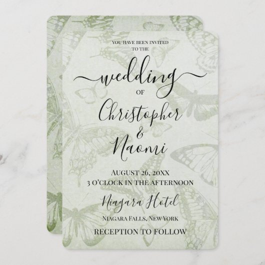 Creëer uw eigen zacht  vlinderpapier kaart (Voorkant / Achterkant)