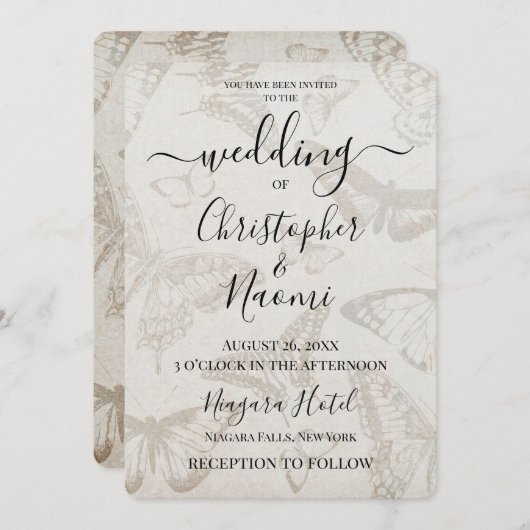 Creëer uw eigen zacht  vlinderpapier kaart (Voorkant / Achterkant)