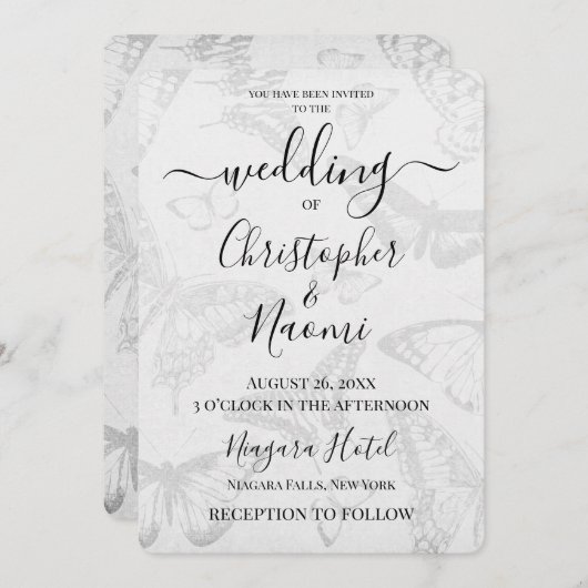 Creëer uw eigen zacht  vlinderpapier kaart (Voorkant / Achterkant)