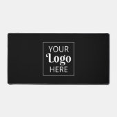 Creëer Uw Eigen Zakelijk Logo Bedrijf Merk Zwart Bureaumat (Voorkant)