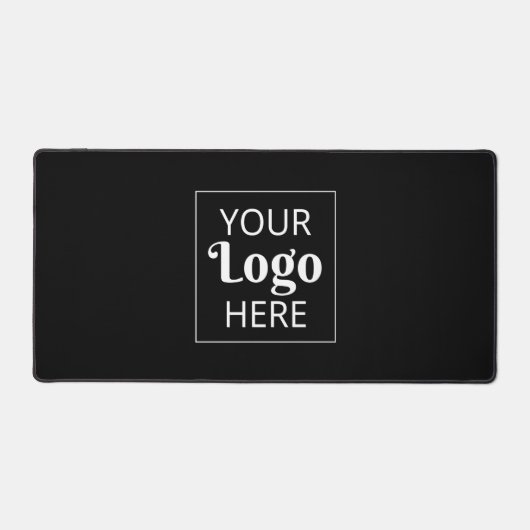 Creëer Uw Eigen Zakelijk Logo Bedrijf Merk Zwart Bureaumat (Voorkant)