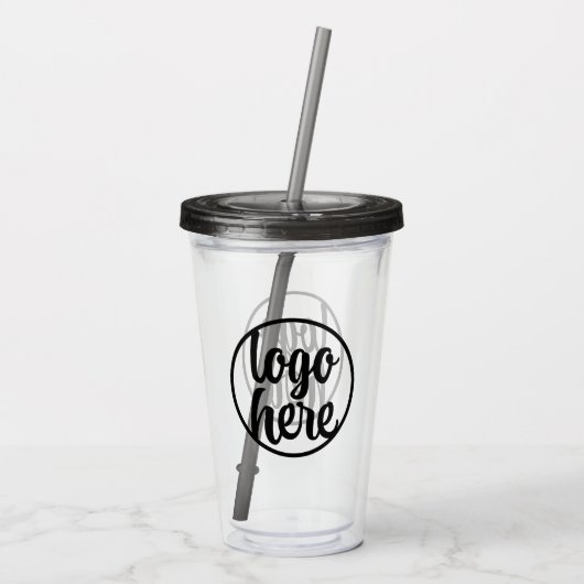 Creëer Uw eigen zakelijke Logo Acryl Drinkbeker (Achterkant)