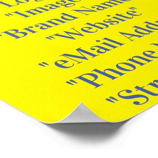 Creëer Uw eigen zakelijke Poster (Hoek)