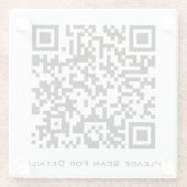 Creëer Uw eigen zakelijke QR-code Glazen Onderzetter (Achterkant)