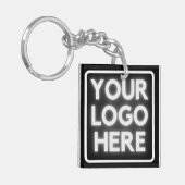 Creëer uw eigen zakelijke QR-code Sleutelhanger (Voorkant Links)