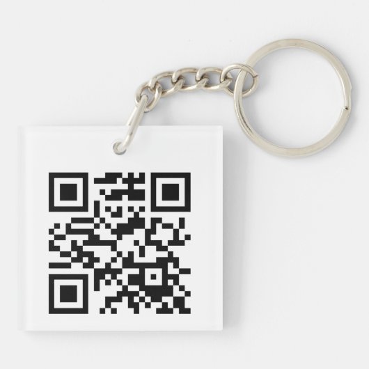 Creëer uw eigen zakelijke QR-code Sleutelhanger (Achterkant)
